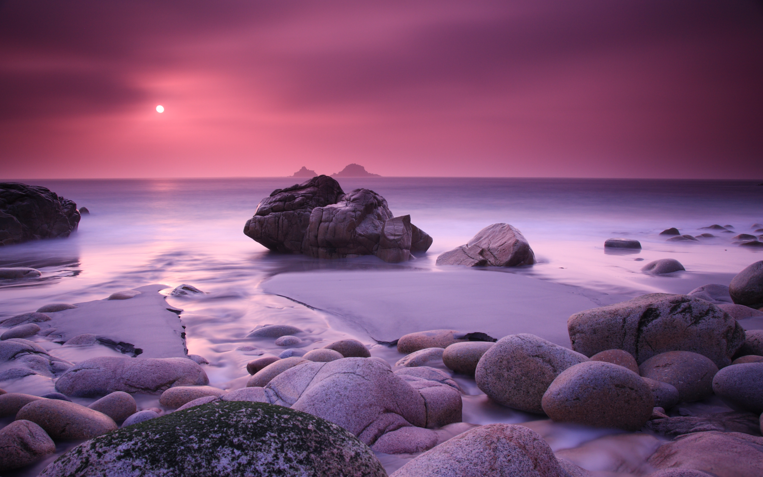 Картинки на главный экран. Пейзаж. Фиолетовый пейзаж. Фиолетовый закат. Природа море.