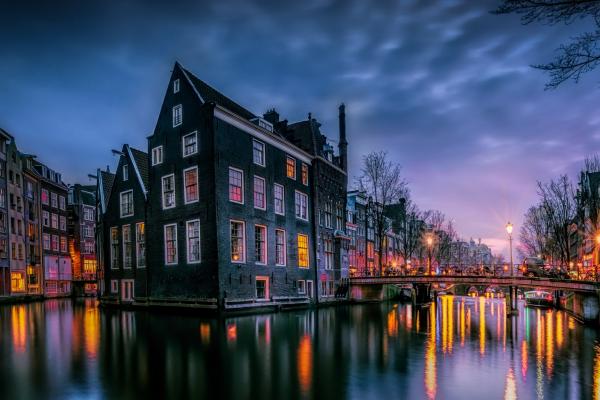 Амстердам, Канал, HD, 2K, 4K