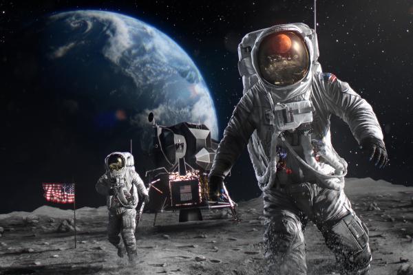Космонавты, Луна, Сша, Исследование Космоса, HD, 2K, 4K