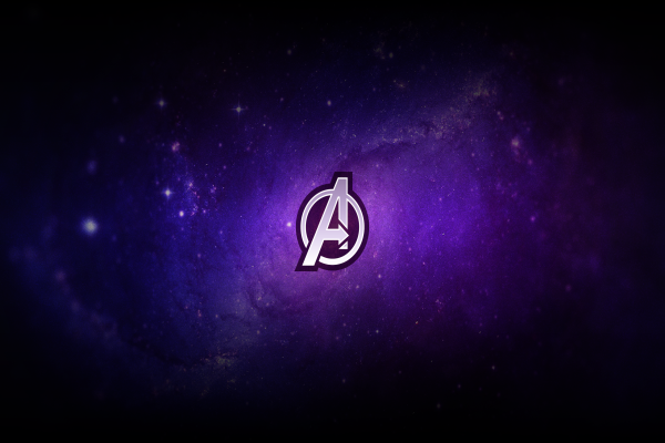 Мстители, Логотип, Фиолетовый, HD, 2K