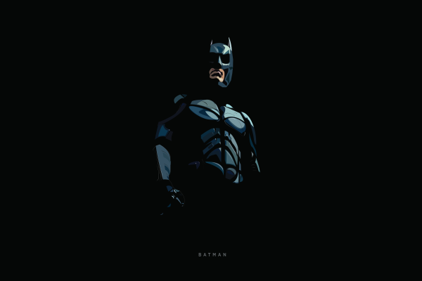 Бэтмен, Минимальный, Темный Фон, Dc Comics, Супергерои, Черный, HD, 2K, 4K, 5K, 8K