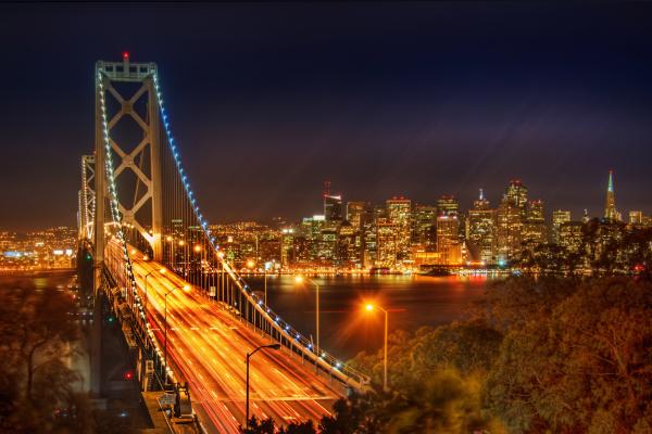 Bay Bridge, Сан-Франциско, Скайлайн, HD, 2K, 4K, 5K