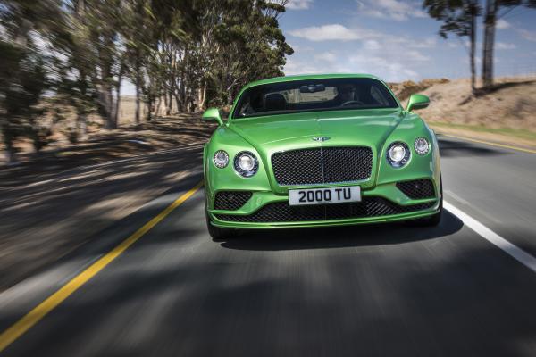 Bentley Continental Gt Speed, Купе, Люкс, Зеленый., HD, 2K, 4K