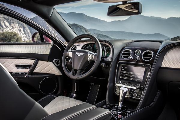 Bentley Flying Spur V8 S, Женевский Автосалон 2016, Роскошь, Интерьер, HD, 2K, 4K