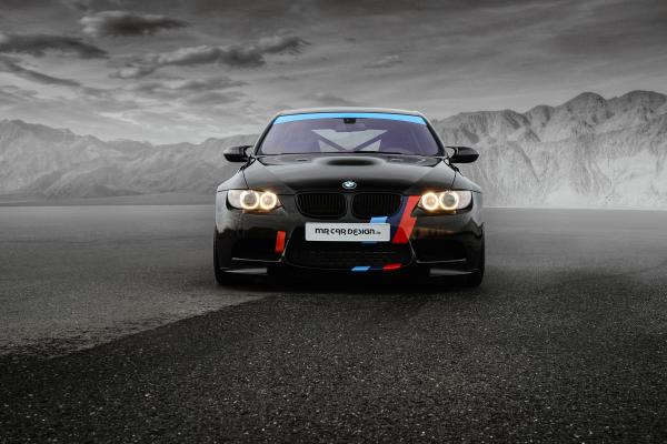 Bmw M3, Mr Car Design, Седан, (E90), Черный, HD, 2K, 4K