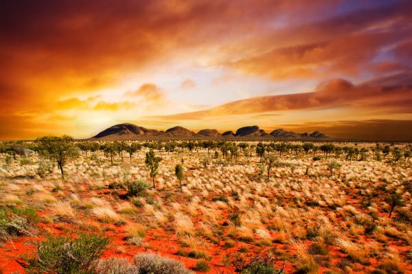 Центральная Австралия, Пустыня, Закат, Пейзаж, HD, 2K, 4K