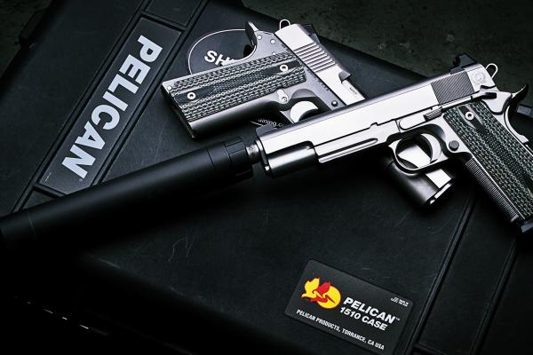Dan Wesson M1911, Пистолет Acp, Глушитель, HD, 2K, 4K