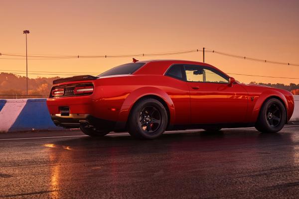 Dodge Challenger Srt Demon, Красный, Нью-Йоркский Автосалон 2017, HD, 2K