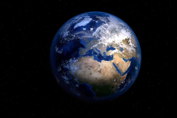 Земля, Планета, Синий, Темный Фон, Глобус, Мир, HD, 2K, 4K, 5K