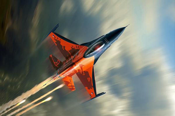 F-16 Fighting Falcon, Истребитель, Самолеты Ввс Сша, HD, 2K, 4K