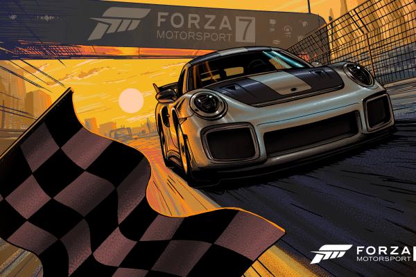 Forza Motorsport 7, Porsche 911 Gt2 Rs, HD, 2K