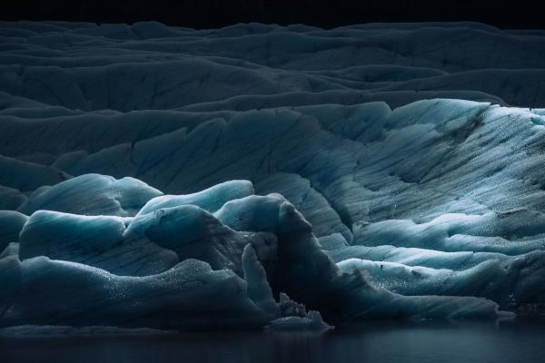 Ледник, Холодная Ночь, Исландия, HD, 2K