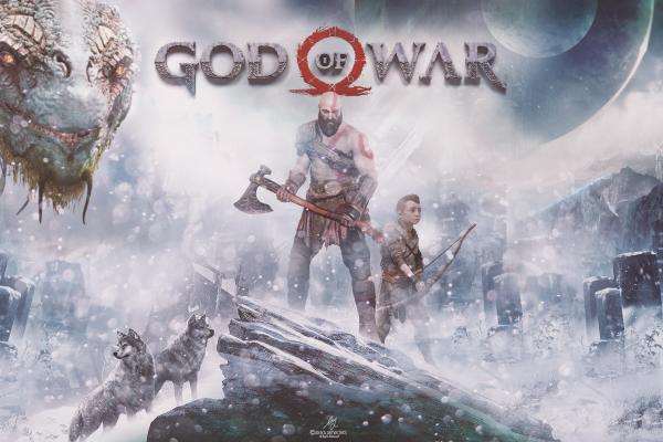 Бог Войны, Playstation 4, Кратос, Атрей, 2018, HD, 2K, 4K