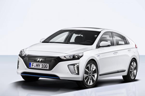 Hyundai Ioniq, Электромобиль, Гибрид, Белый, HD, 2K, 4K