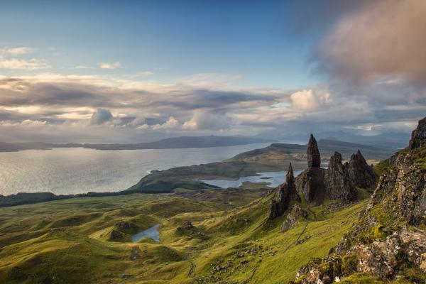 Остров Скай, Шотландия, Европа, Природа, Горы, Небо, HD, 2K, 4K