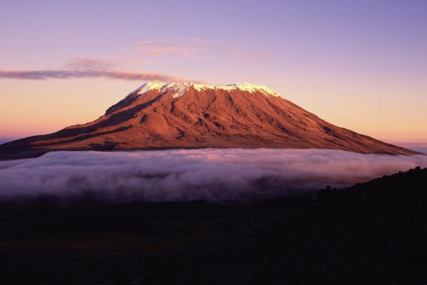Килиманджаро, Африка, Горы, Небо, Облака, HD, 2K, 4K