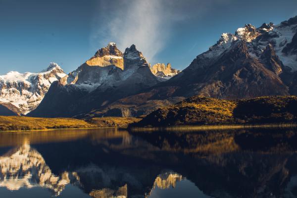 Озеро Серое, Торрес Дель Пайне, Чили, Горы, HD, 2K, 4K, 5K