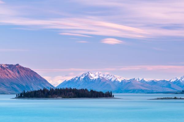 Озеро Текапо, Новая Зеландия, Горы, Небо Облака, HD, 2K, 4K, 5K, 8K