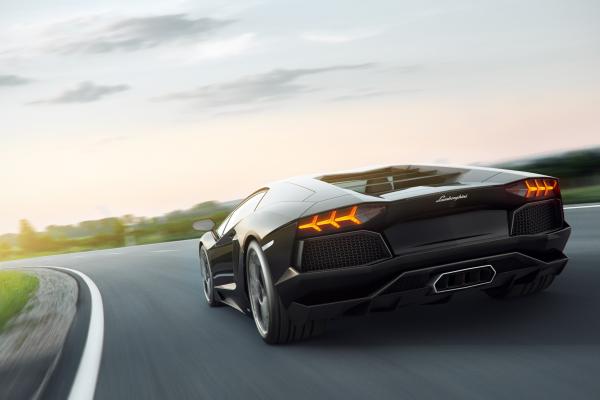 Lamborghini, Суперкар, Авентадор, Черный, HD, 2K, 4K, 5K