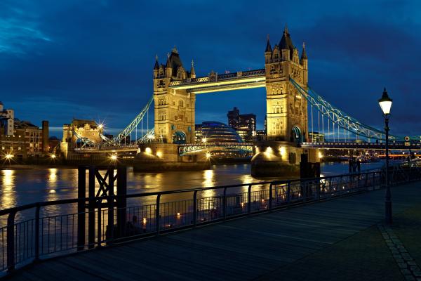 Лондон, Мост, Великобритания, Ночь, Река, Путешествия, Туризм, HD, 2K, 4K, 5K