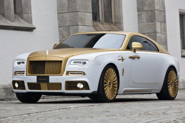Mansory Rolls-Royce Wraith, Wraith Palm Edition 999, Женевский Автосалон 2016, Роскошные Автомобили, Золото, HD, 2K, 4K