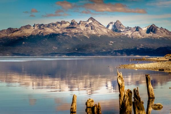 Гора, Озеро, Море, Ушуайя, Аргентина, HD, 2K, 4K