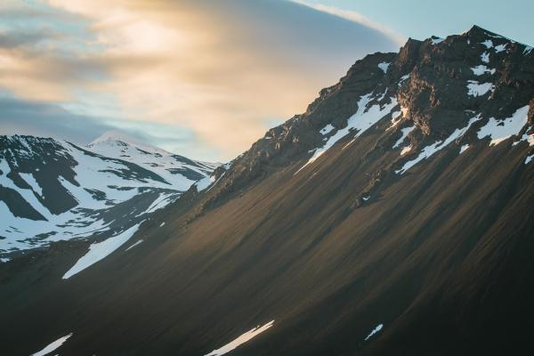 Горы, Пейзаж, Вечер, Исландия, HD, 2K, 4K