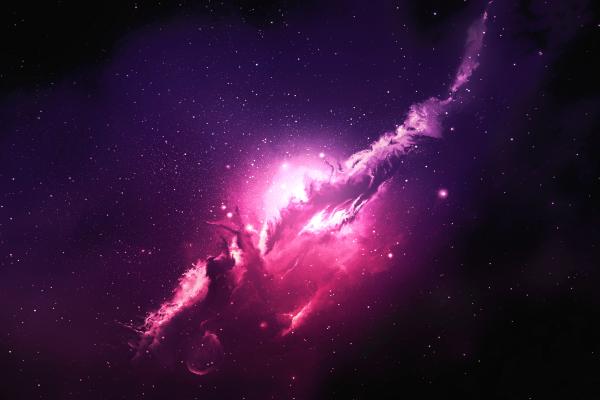 Туманность, Розовый, Galaxy, Звезды, HD, 2K, 4K