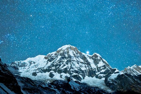 Непал, Гималаи, Ночь, Звезды, HD, 2K, 4K