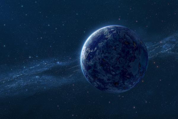 Планета, Синий, HD, 2K