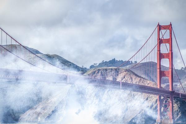 Сан-Франциско, Золотые Ворота, Сша, Туман, Мост, HD, 2K, 4K