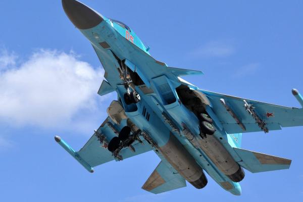 Сухой Су-34, Истребитель, Российская Армия, Воздушные Силы, Россия, HD, 2K, 4K