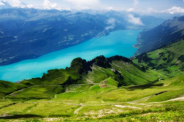 Швейцария, Альпы, Горы, Луга, Озеро, HD, 2K, 4K