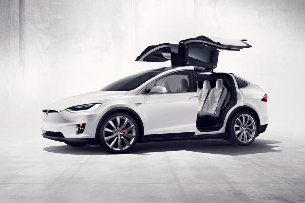 Tesla Model X, Белый, Электромобили, Внедорожник, 2016, HD, 2K, 4K