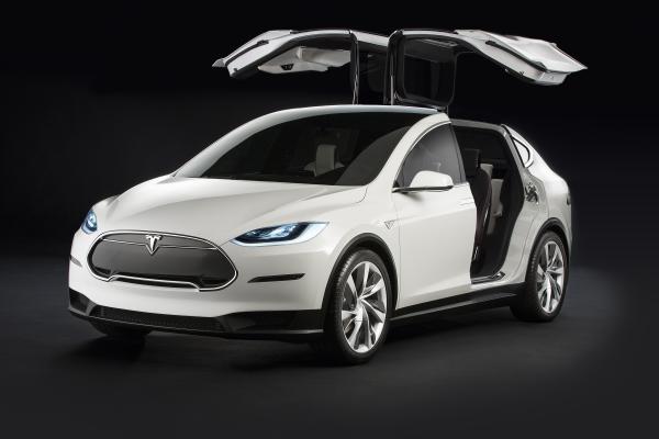 Tesla Model X, Белый, Электромобили, Внедорожник, 2016, HD, 2K, 4K, 5K