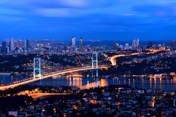 Турция, Стамбул, Ночь, HD, 2K, 4K