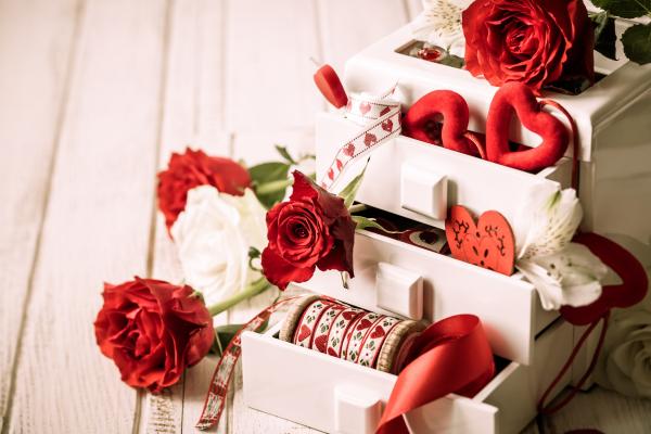 День Святого Валентина, Роза, Сердце, Лента, Романтик, Любовь, HD, 2K, 4K, 5K