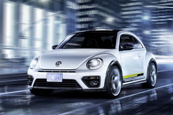 Volkswagen Beetle, R-Line, Белый, Concept, Cars 2016, HD, 2K, 4K
