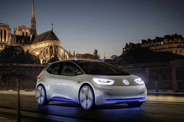 Volkswagen I.d., Парижский Автосалон 2016, Электромобили, Белый, HD, 2K, 4K