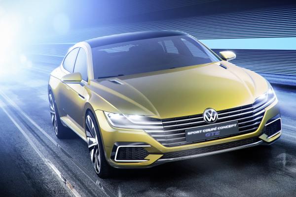 Volkswagen Sport Gte, Купе, Концепт, Желтый., HD, 2K, 4K