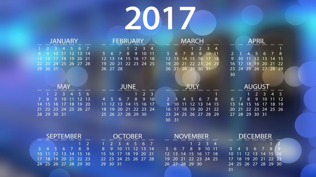 Календарь 2017 Года, Новый Год, HD, 2K, 4K, 5K