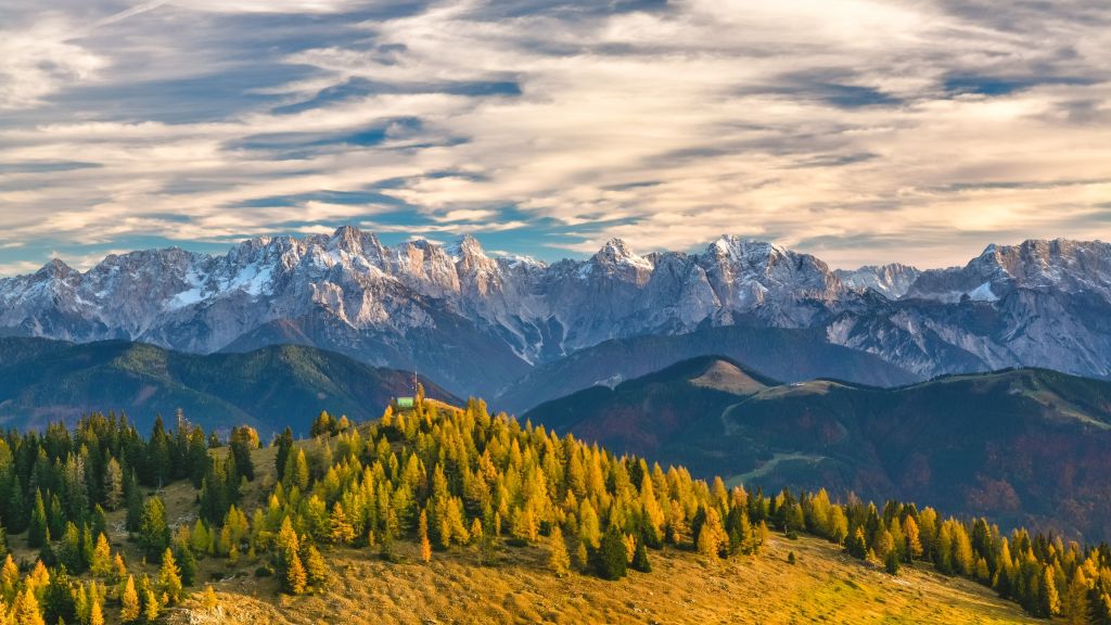 Альпы, Швейцария, Горы, Деревья, HD, 2K, 4K