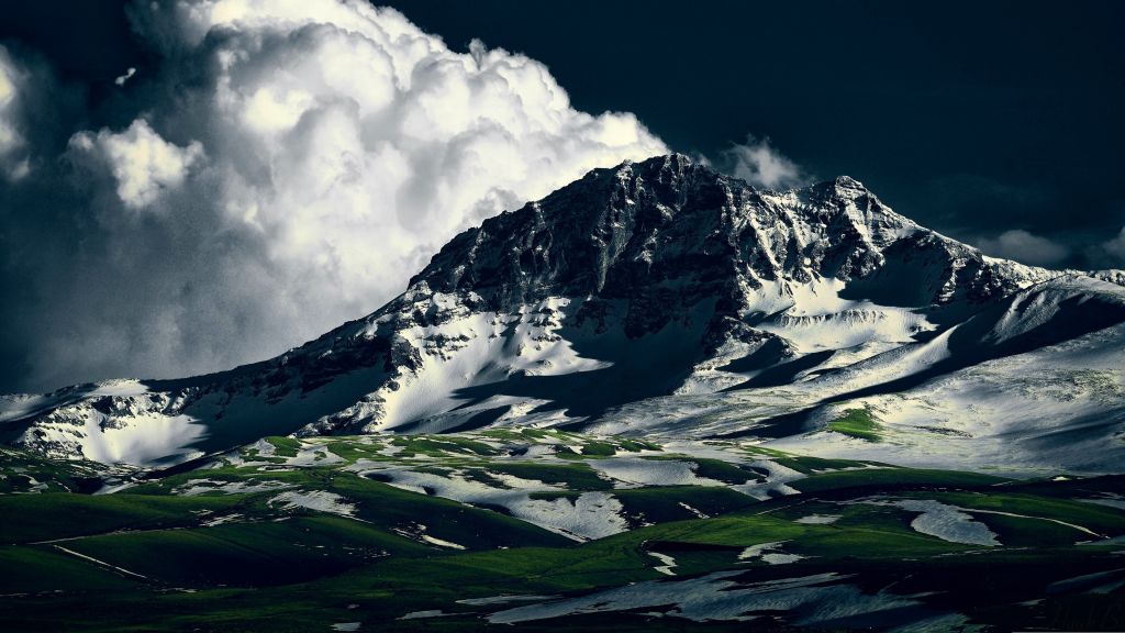 Арагац, Армения, Горы, Облака, HD, 2K, 4K