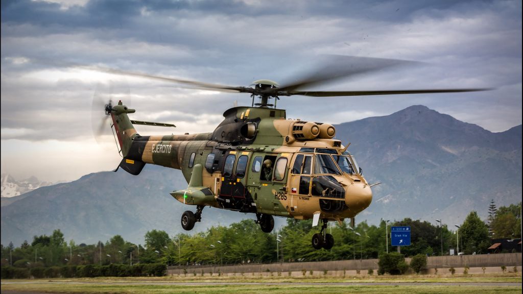 As 532Al Cougar, Военно-Транспортный Вертолет, Ввс Франции, HD, 2K
