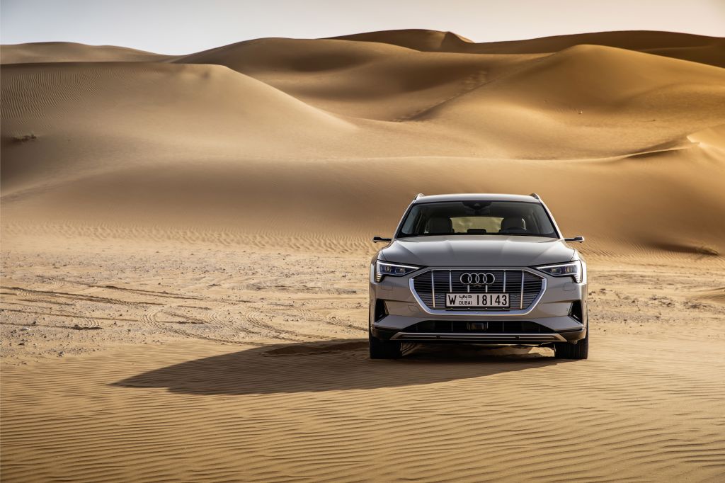 Audi E-Tron 55 Quattro, Пустыня, 2019, HD, 2K, 4K