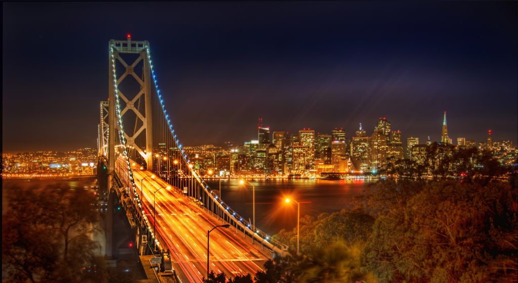 Bay Bridge, Сан-Франциско, Скайлайн, HD, 2K, 4K, 5K