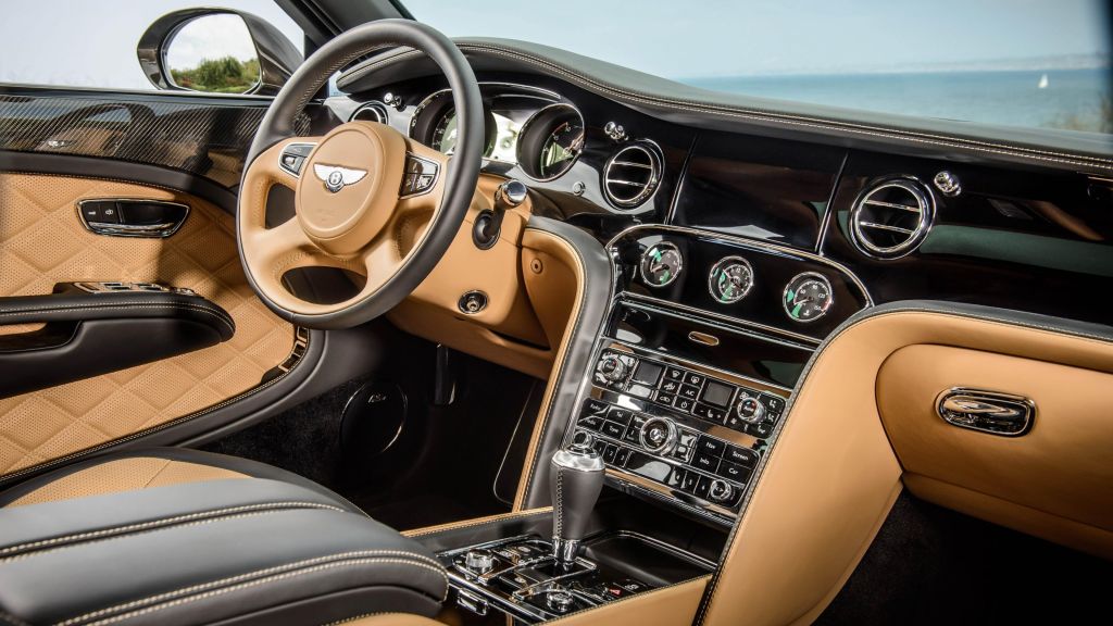 Bentley Mulsanne, Интерьер, Роскошные Автомобили, Bentley, Flying B, Металлик, Кожа, Детройтский Автосалон 2015. Naias, HD, 2K, 4K
