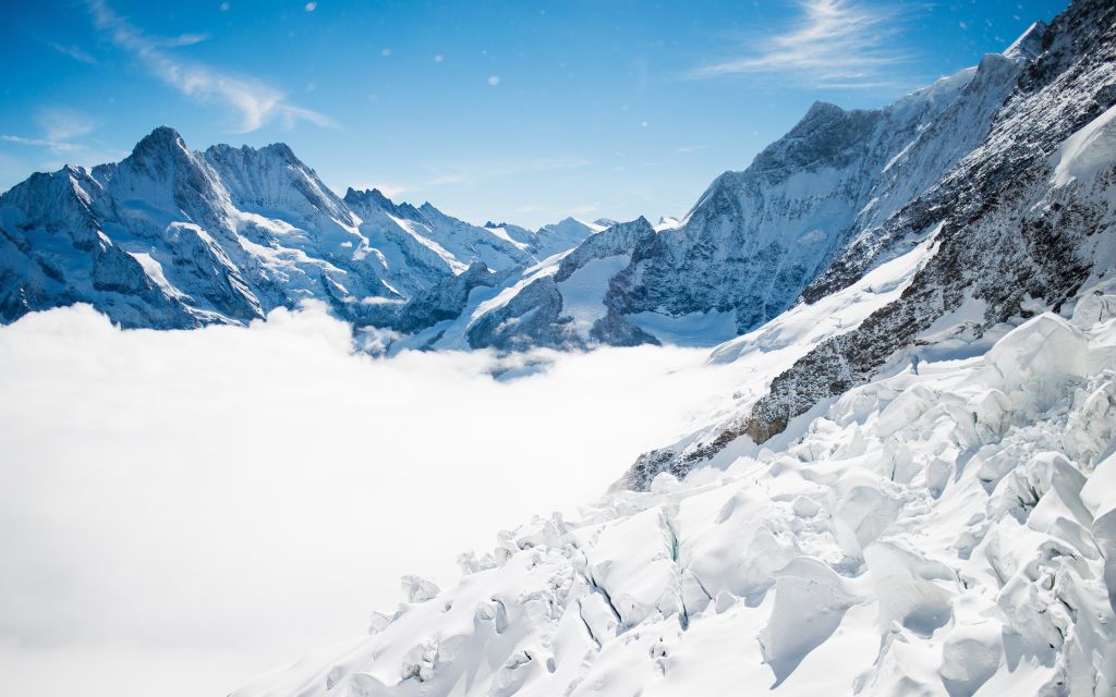 Бернские Альпы, Юнгфрау, Саммит, Швейцария, HD, 2K, 4K