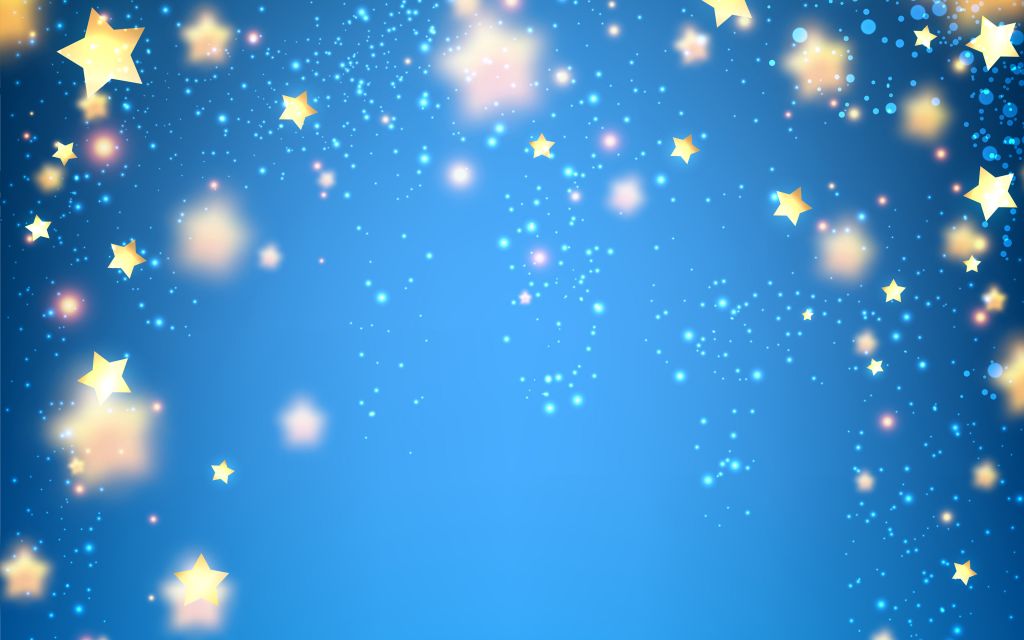 Голубой Фон, Звезды, Светящиеся, 4К, HD, 2K, 4K