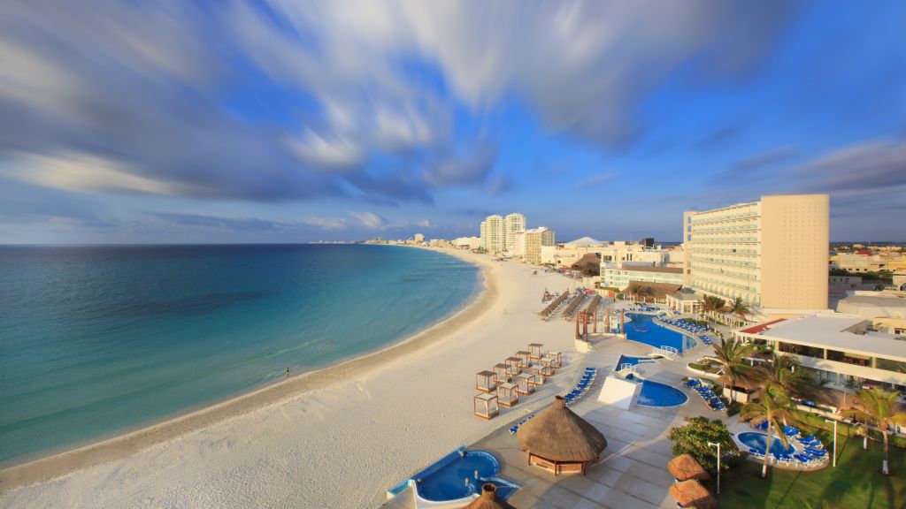 Канкун, Мексика, Лучшие Пляжи 2017 Года, Туризм, Путешествия, Курорт, Отдых, Море, Океан, Пляж, Небо, HD, 2K, 4K, 5K